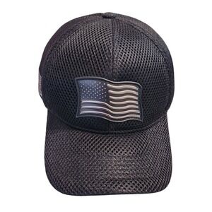 American Flag Black Mesh Baseball Cap  Adjustable‎ Trucker Hat Men